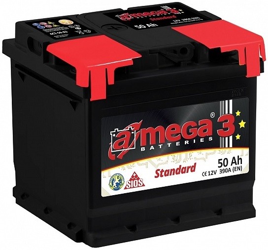 Аккумулятор A-mega Standard ASt 50.0 50Ah 390A, A-mega